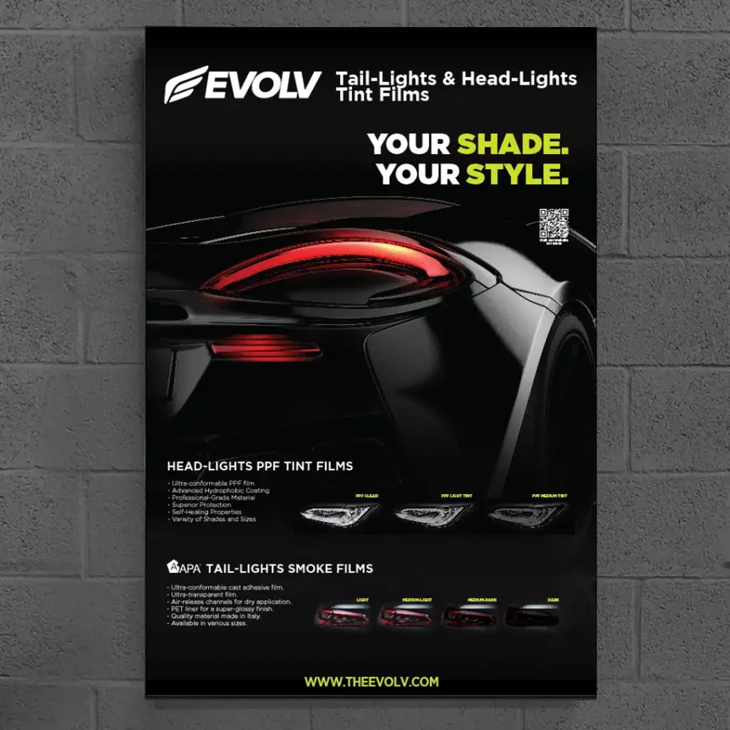 Wall display - Tail-Light/Headlights Tint