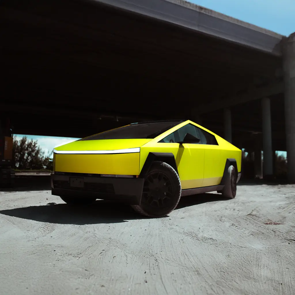 EVOLV-Limonellow-PPF-tesla-cybertruck-front.webp